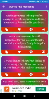 Sympathy Wishes Greeting, Quotes, GIF android App screenshot 5